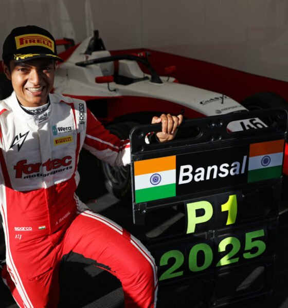 Ary Bansal posing with P1 board after his win.